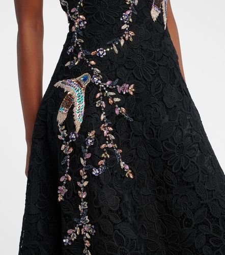 Robe midi brodée en dentelle - Costarellos - Modalova