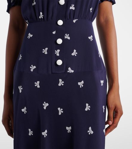 Robe midi imprimée en soie - Alessandra Rich - Modalova