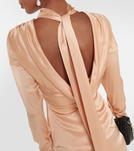 Robe midi en satin de soie - Alessandra Rich - Modalova