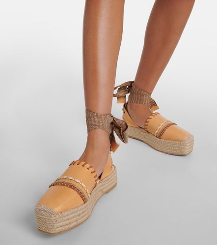 Espadrilles à plateau en cuir - Ulla Johnson - Modalova