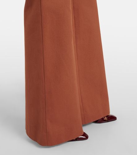Chloé Pantalon évasé à taille haute en coton - Chloe - Modalova