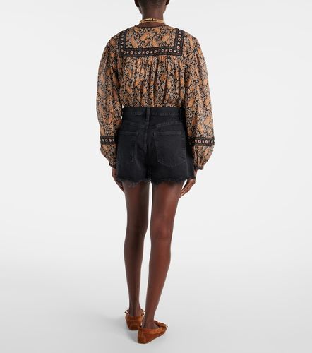 Frame Short en denim effiloché - Frame - Modalova