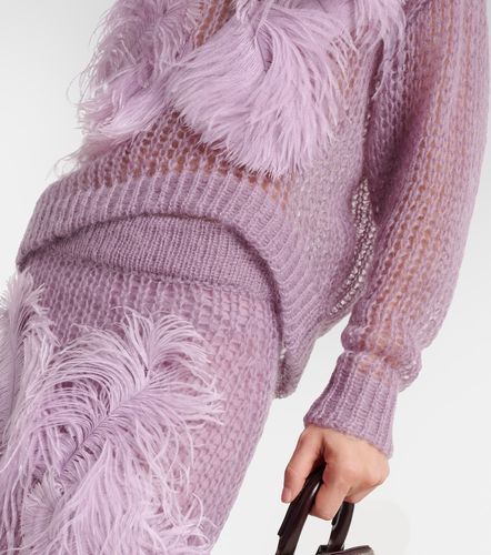 Pull en mohair mélangé à plumes - The Attico - Modalova