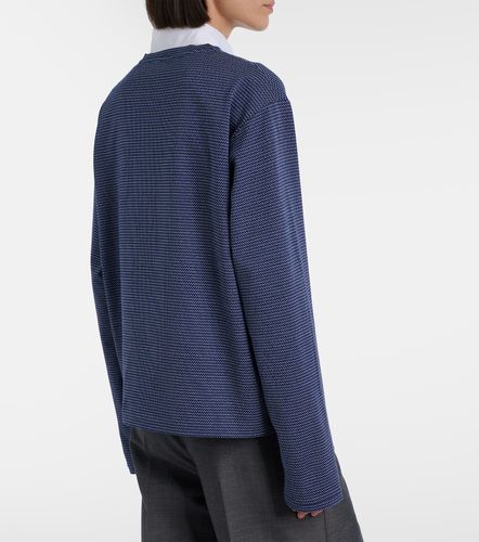 T-shirt en jersey de coton rayé - Miu Miu - Modalova