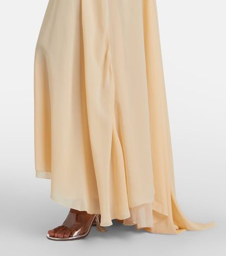 Robe longue asymétrique à dentelle - Blumarine - Modalova