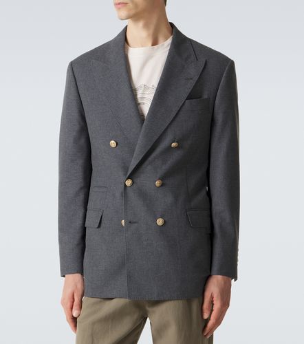 Blazer en laine, coton et soie - Brunello Cucinelli - Modalova