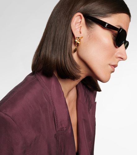 Lunettes de soleil rectangulaires Monogram - Saint Laurent - Modalova