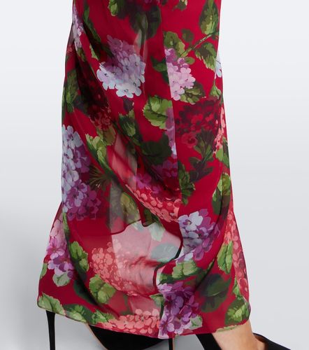 Robe bustier en soie à fleurs - Carolina Herrera - Modalova