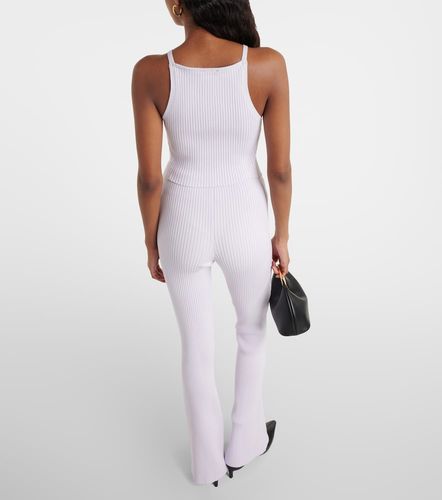 Courrèges Top en maille côtelée à logo - Courreges - Modalova