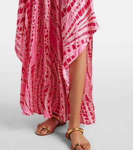 Robe midi Mabelle imprimée en satin - Poupette St Barth - Modalova