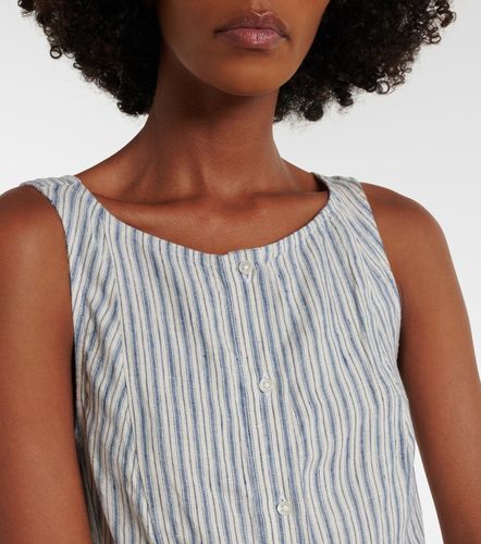 Robe midi en lin à rayures - Polo Ralph Lauren - Modalova