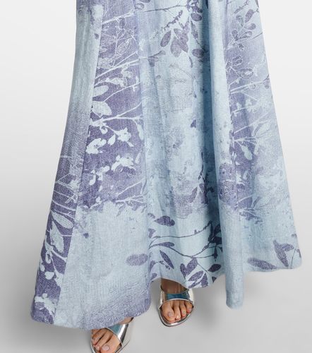 Robe longue en lin et coton à fleurs - Simkhai - Modalova