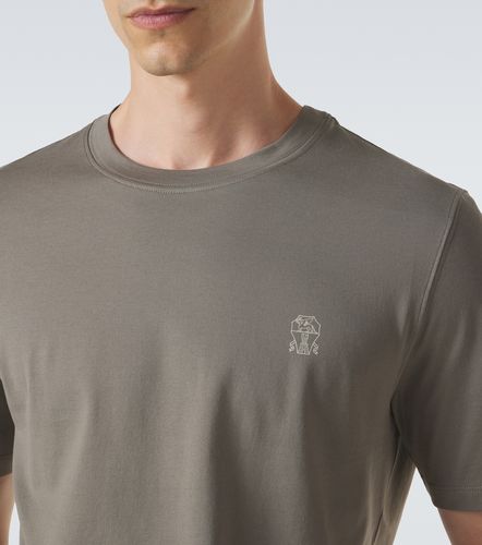 T-shirt en coton à logo - Brunello Cucinelli - Modalova