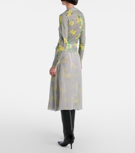 Cardigan en mohair mélangé à fleurs - Acne Studios - Modalova