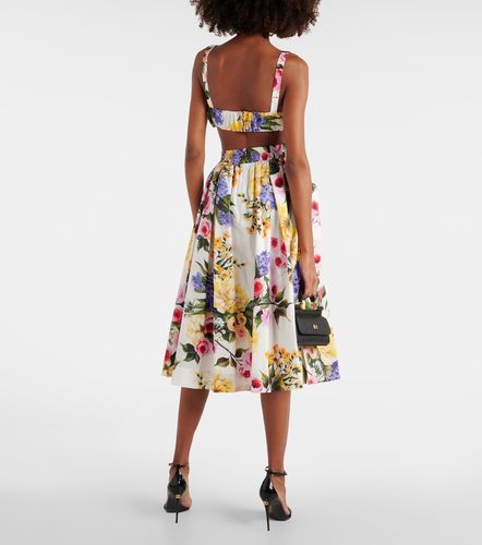 Top en popeline de coton à imprimé floral - Dolce&Gabbana - Modalova