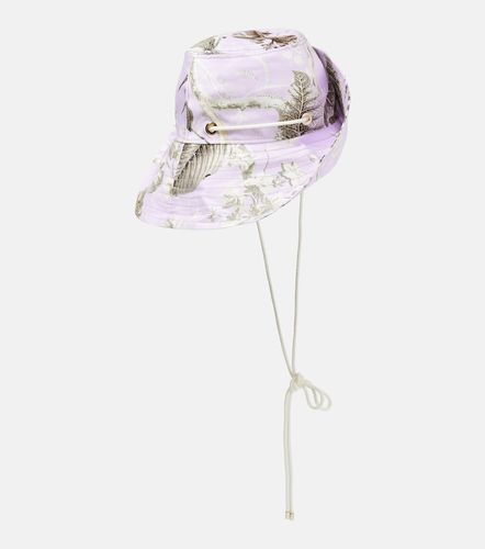 Chapeau bob en coton mélangé à fleurs - Erdem - Modalova