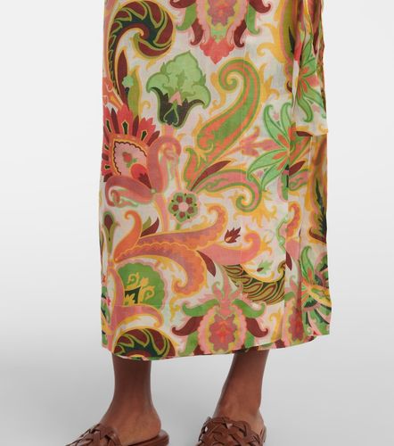Tunique en coton et soie à fleurs - Etro - Modalova