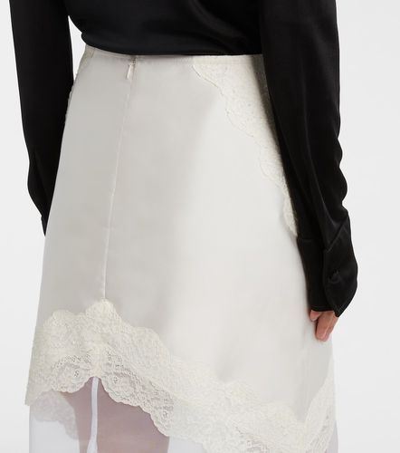 Jupe midi en satin et dentelle - Jil Sander - Modalova