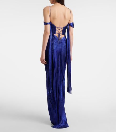 Robe longue Camilla en tulle de soie métallisée - Maria Lucia Hohan - Modalova