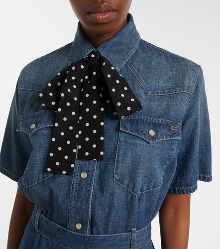Robe polo en denim à ceinture - Valentino - Modalova