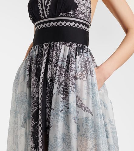 Robe longue imprimée en soie - Elie Saab - Modalova