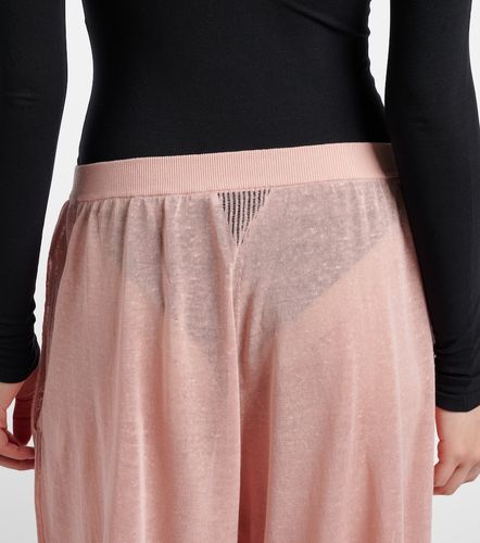 Alaïa Pantalon ample en lin et soie - Alaia - Modalova