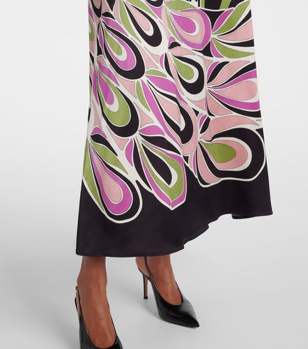 Robe midi Clingy Swing imprimée en satin - La DoubleJ - Modalova