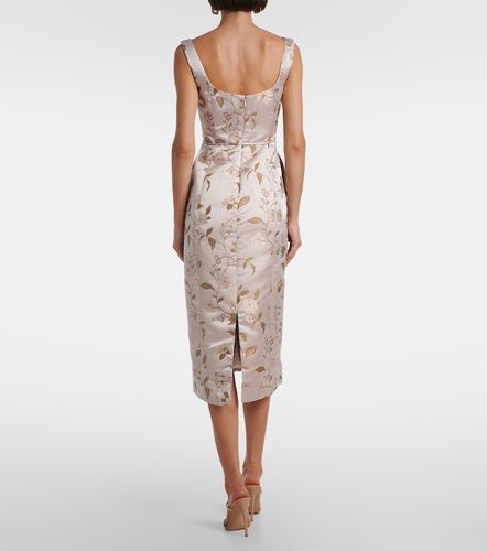 Robe midi Zoe en satin à fleurs - Staud - Modalova