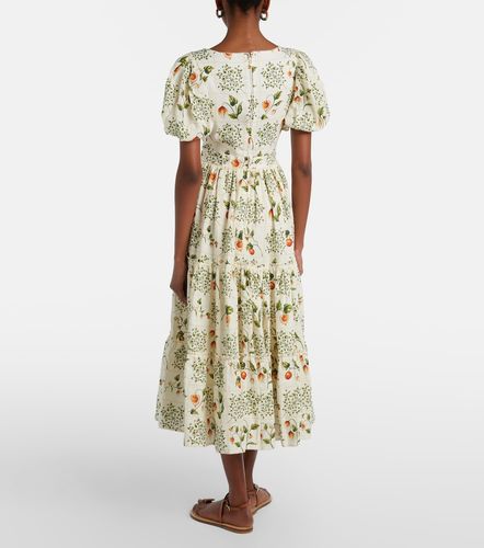 Robe midi imprimée en lin - Agua by Agua Bendita - Modalova