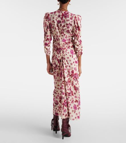 Robe midi Albini en soie mélangée à fleurs - Isabel Marant - Modalova