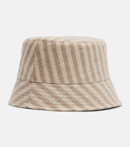 Chapeau bob rayé en toile - Brunello Cucinelli - Modalova