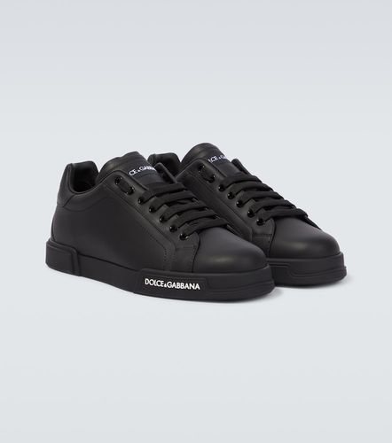 Baskets en cuir à logo - Dolce&Gabbana - Modalova