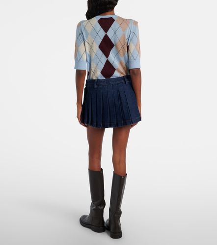 Mini-jupe à taille basse en jean - 7 For All Mankind - Modalova