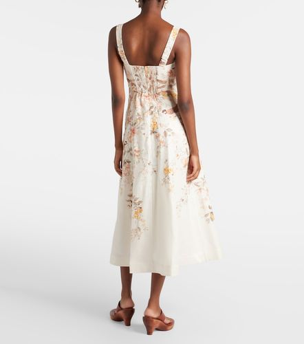 Robe midi Luna imprimée en lin - Zimmermann - Modalova