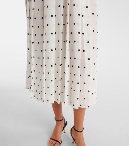 Robe midi en soie à pois - Alessandra Rich - Modalova