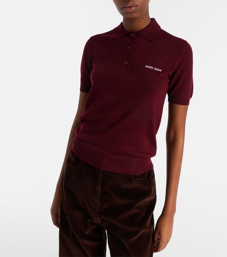 Miu Miu Polo en laine à logo - Miu Miu - Modalova