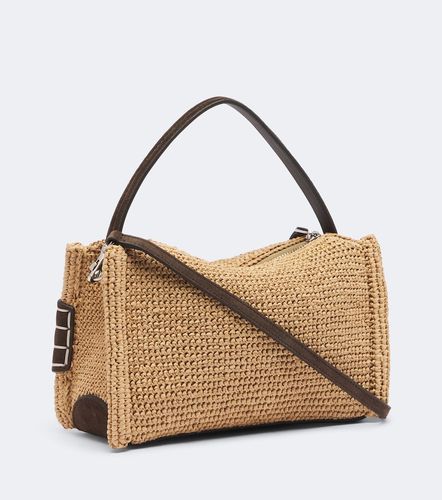 Sac Loafer Small en raphia et daim - JW Anderson - Modalova