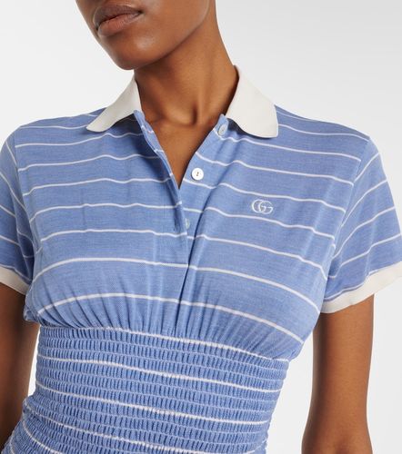 Gucci Robe polo en soie à rayures - Gucci - Modalova