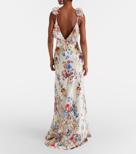 Robe nuisette en soie à fleurs - Camilla - Modalova