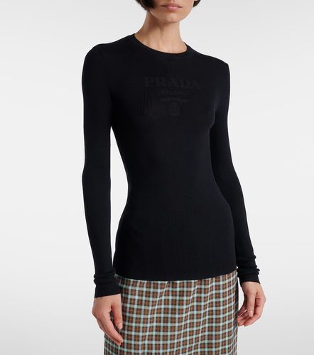 Pull en laine et soie mélangée - Prada - Modalova