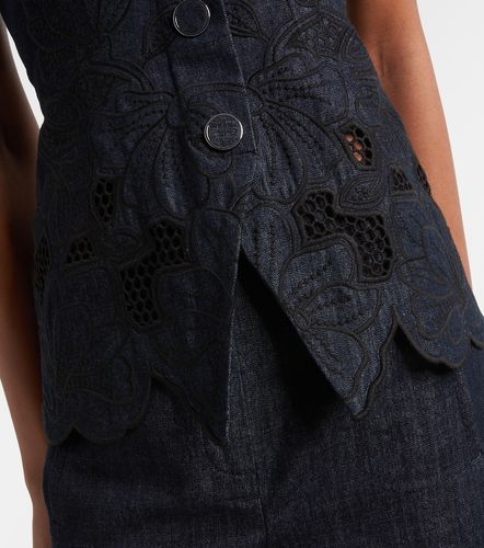 Top Mirielle en chambray de coton - Veronica Beard - Modalova