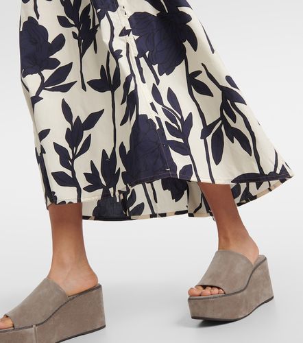 Robe midi en coton à imprimé floral - Brunello Cucinelli - Modalova