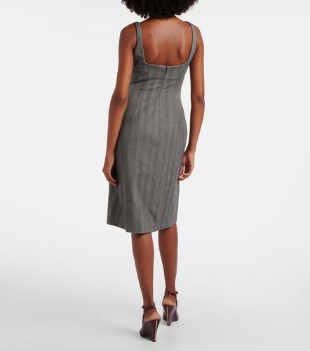 Robe midi en laine mélangée - Ferragamo - Modalova