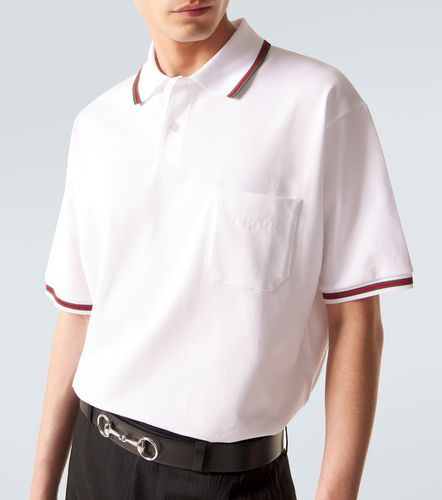 Polo Web Stripe en coton mélangé - Gucci - Modalova
