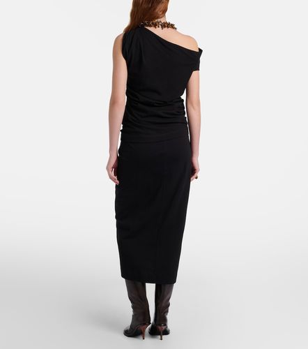 Jupe midi froncée en coton - Dries Van Noten - Modalova
