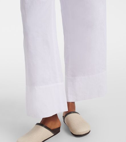 Pantalon ample en lin et coton - Brunello Cucinelli - Modalova