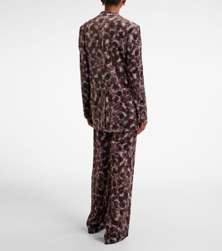 Blazer en coton mélangé imprimé - Dries Van Noten - Modalova