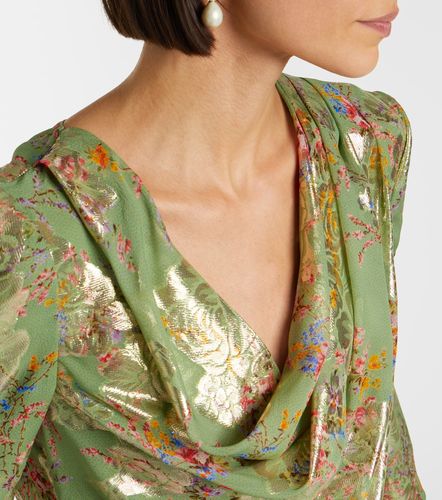 Blouse en soie mélangée à fleurs - Valentino - Modalova