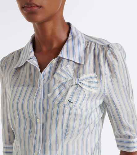 Prada Chemise à rayures et nœud - Prada - Modalova