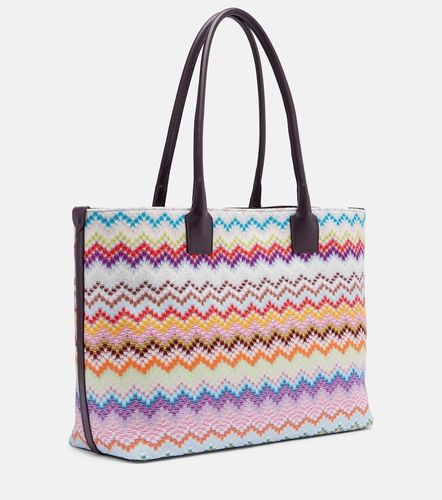 Cabas Zigzag en lamé et cuir - Missoni - Modalova